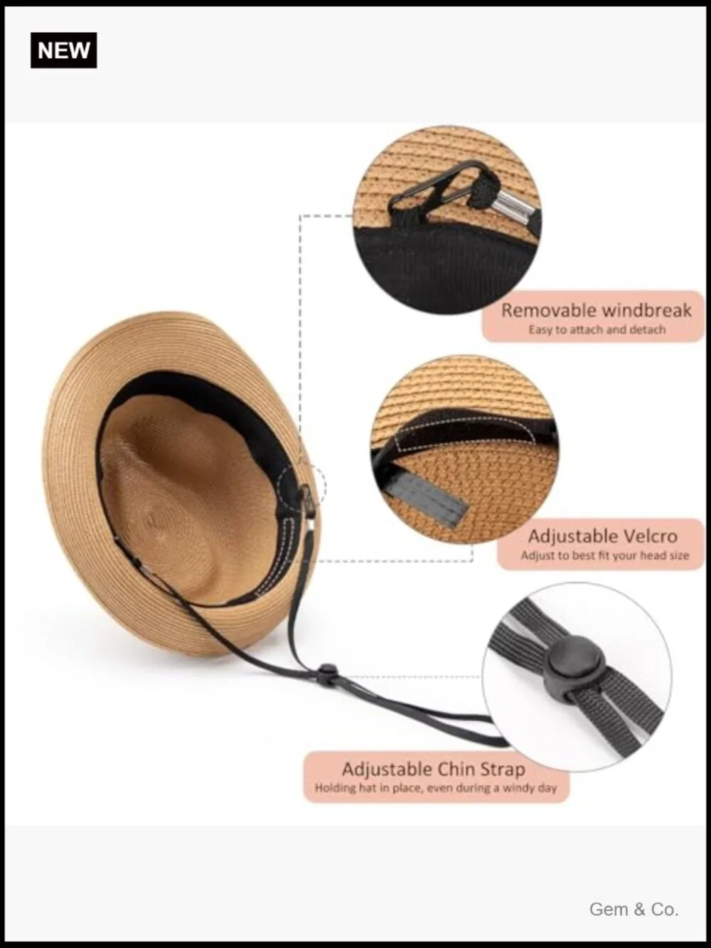 Women Straw Sun Hat Short Brim Panama Fedora Roll Up UPF 50+ Travel Beach